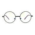 thumbnail image 1 of Classic Hippie Metal Rim Round Circle Lens Blue Light Flitering Computer Glasses Black, 1 of 4