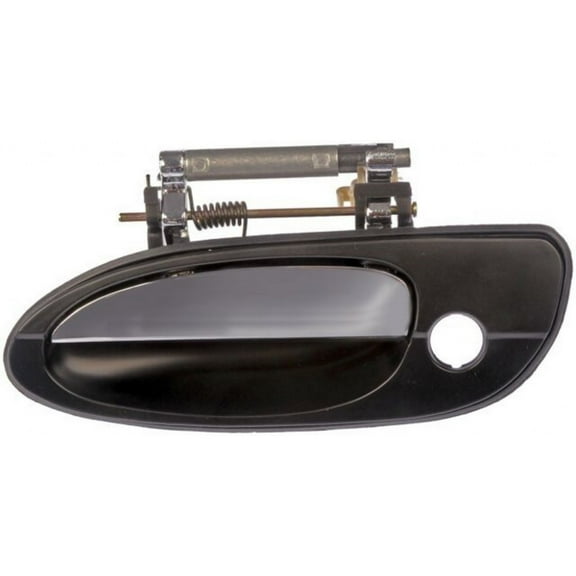 KarParts360 For Nissan Maxima Door Handle 2002-2003 Exterior | Front Driver Side | Textured Black | Chrome Lever | NI1310115 | 806072Y904