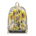 thumbnail image 3 of Flowers Print Travel Backpack for School College and Work, Large Capacity Bookbag with Laptop Sleeve, Durable Everyday Commuting Backpack, Sunflower Floral Design Unisex Gift for Teens Adults, 3 of 5