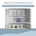 thumbnail image 3 of kleankin Armoire à Miroir de Salle de Bain avec Portes Doubles et Étagère Réglable, 3 of 9