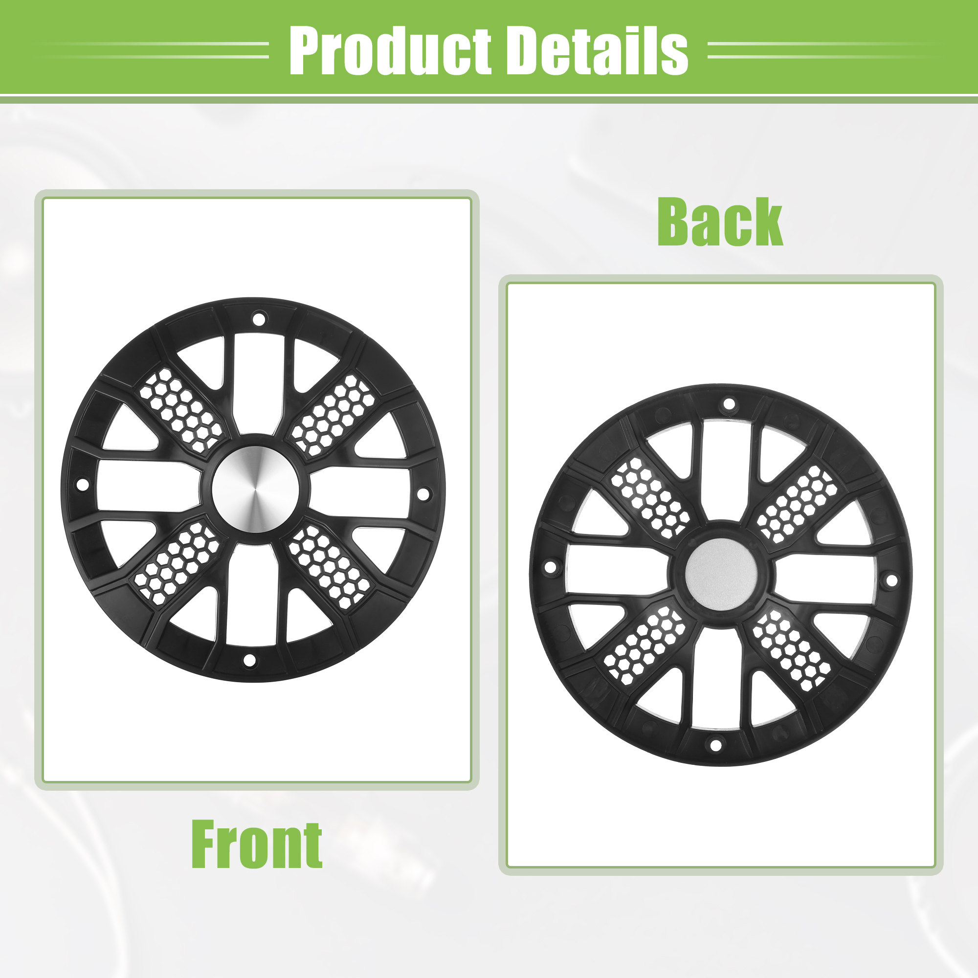 Unique Bargains Universal Car Speaker Grills Cover with Mounting Screws ABS 6"