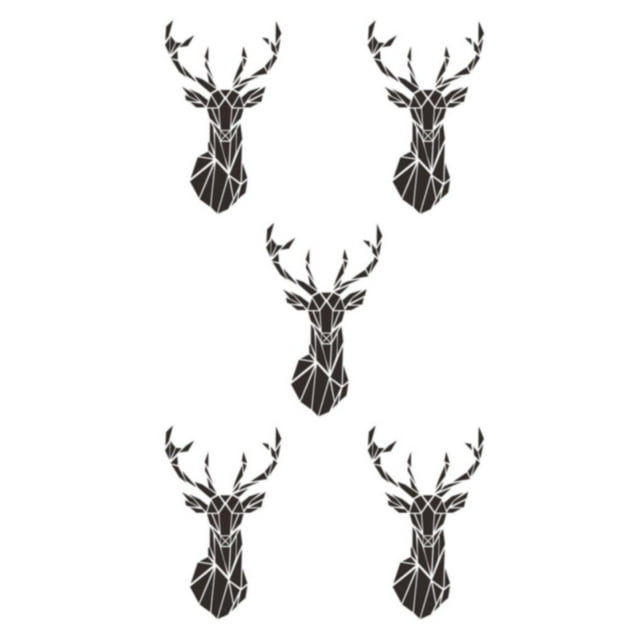 Justharion Personalized Home Style 3D Mirror Wall Stickers For Creating Unique Decor Instantly Change Look black XL 5Set