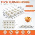 thumbnail image 2 of 2Pack Silicone Muffin Pan for Baking with Metal Reinforced Frame, 12 Cup Regular Size Cupcake Pan,  Silicone Muffin Tray, Cupcake Baking Pan Molds for Oven Dishwasher Safe, 2 of 8
