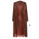 thumbnail image 4 of Sonducket Vestido Hasta La Rodilla Encaje Gasa Delicado Agradable A La Piel Transpirable Cómodo Vestir Ropa Clásica Fiesta De Navidad Prendas para la parte del cuerpo Chocolate S Sonducket AP014392-08, 4 of 6