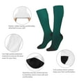 thumbnail image 3 of Gaeub Chaussettes Design Imprimé Vert Sarcelle Foncé Chaussettes Hautes Extensibles pour Hommes Femmes Adolescents, Chaussettes de Softball Soccer pour Randonnée, Sport, 3 of 6