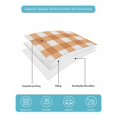 thumbnail image 5 of Quilts Twin Size, Orange Plaid Soft Comforter Bedding Set for Bed, Gradient Geometric Buffalo White Checkered Lightweight Quilted Bedspread with Pillow Cover(2 Pieces) for All Season, 68x86 Inch, 5 of 6