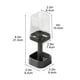 thumbnail image 2 of Portacepillos de acero inoxidable con tapa | Soporte y vaso para cepillos de dientes con tapa | Organizador higiénico para lavabo | 4 compartimentos para cepillos de dientes, 2 of 6