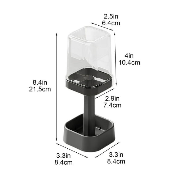 Bathroom Toothbrush Organizer with Covered Holder, Stainless Steel Hygienic Storage for Family Use