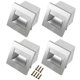 thumbnail image 1 of luces LED para escaleras, 3 W, empotradas en la pared, para interiores, color plateado, 1 of 5