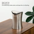 thumbnail image 3 of Desk Trash Can, Table Trash Bin Simple Cleaning Swing Lid  for Toilet, 3 of 7