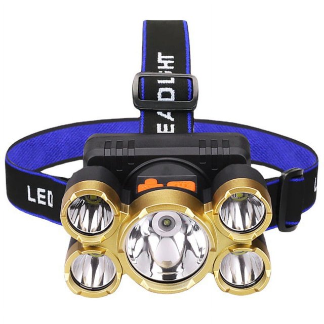 Linterna frontal LED de luz potente y brillante para exteriores, de montaje en la cabeza, de largo alcance, con carga por inducción, para pesca nocturna, pequeña lámpara de minero de xenón