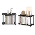 thumbnail image 5 of Furinno TURN-N-TUBE Side Table Set of 2, 2-Tier Modern Rectangle End Table with Open Shelf, Night Stand, Bedside Table, Toolless Assembly, for Living Room, Bedroom, Black, 5 of 5