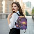 thumbnail image 6 of FORMRS Mini Backpack Purse for Women Travel Daypack Casual Shoulder Bag, Blue Neon Road, 6 of 7