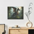 thumbnail image 6 of Picia Forest Stone-Colored Dragon Pattern Decorative Picture – Unique Wall Art, Modern Canvas Print for Trendy Interiors (Horizontal), 6 of 6