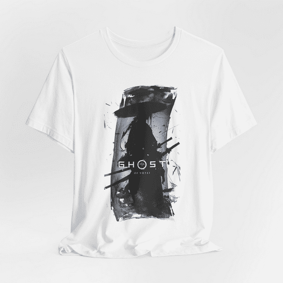 Ghost of Yotei Samurai T-Shirt, Game Lover Tee, Fashion Cotton Tops, Ver 1