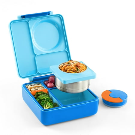 

OmieBox Bento Box for Kids - Insulated Bento Lunch Box with Leak Proof Thermos Food Jar - Blue Sky