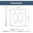 thumbnail image 3 of Franklin Brass Soft Arch (3-Pack) Decorative Light Switch Cover Pure White 2-Gang Oversized Decorator/Rocker Wall Plate Double Switch Plate Cover Electrical Outlet Covers W35898K-PW-CP, 3 of 8