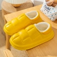 thumbnail image 2 of Anuirheih Clearance Slip on Sandals Women,Womens Mens Winter Slippers Slip-on Plush Warm Home Slippers Comfortable Slippers(Yellow), 2 of 3