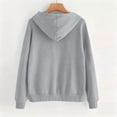 thumbnail image 4 of Fmbrln Women's Halloween Graphic Hoodie Long Sleeve Drawstring Hooded Sweatshirt Casual Pumpkin Print Pullover Tops with Pocket Gray L, 4 of 5