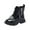 Black, variant on Zshosam Ankle Boots for Girls Kids Round Toe Western Boot for Toddler Boys or Girls with Ornamental Cowboy Stitching and Hook-and-loop Closure Size 1,(Beige Big Kids 1)