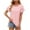 Pink-05, variant on Mittory Womens Tops Summer Casual Dressy Crew Neck Loose Ruffle Short Sleeve Blouses Work Office Shirts