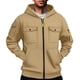 thumbnail image 1 of pstuiky Camisas de manga larga de invierno para hombre, Chaqueta tipo cárdigan con capucha y cremallera de manga larga de color liso para hombre top de hombre s, 1 of 6