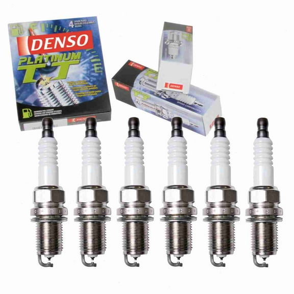 6 pc DENSO Platinum TT Spark Plugs compatible with Toyota Pickup 3.0L V6 1989-1995