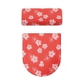 thumbnail image 5 of HELLHERO Hibiscus Flower Pattern Toilet Seat Lid Cover Set with Elastic Bottom Pack of 2 Bathroom Toilet Cover Set 17x21 Inches for Adjustable, 5 of 8