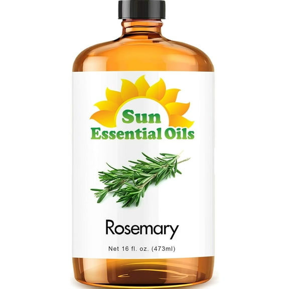 Sun Essential Oils - Rosemary Essential Oil 16oz for Aromatherapy, Diffuser, Help Sleep