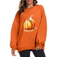 thumbnail image 2 of Frostluinai Women's Oversized Thanksgiving Sweatshirts Crew Neck Pumpkin Graphic Pullover Long Sleeve Loose Fit Sweat Shirts for Fall Winter, 2 of 6