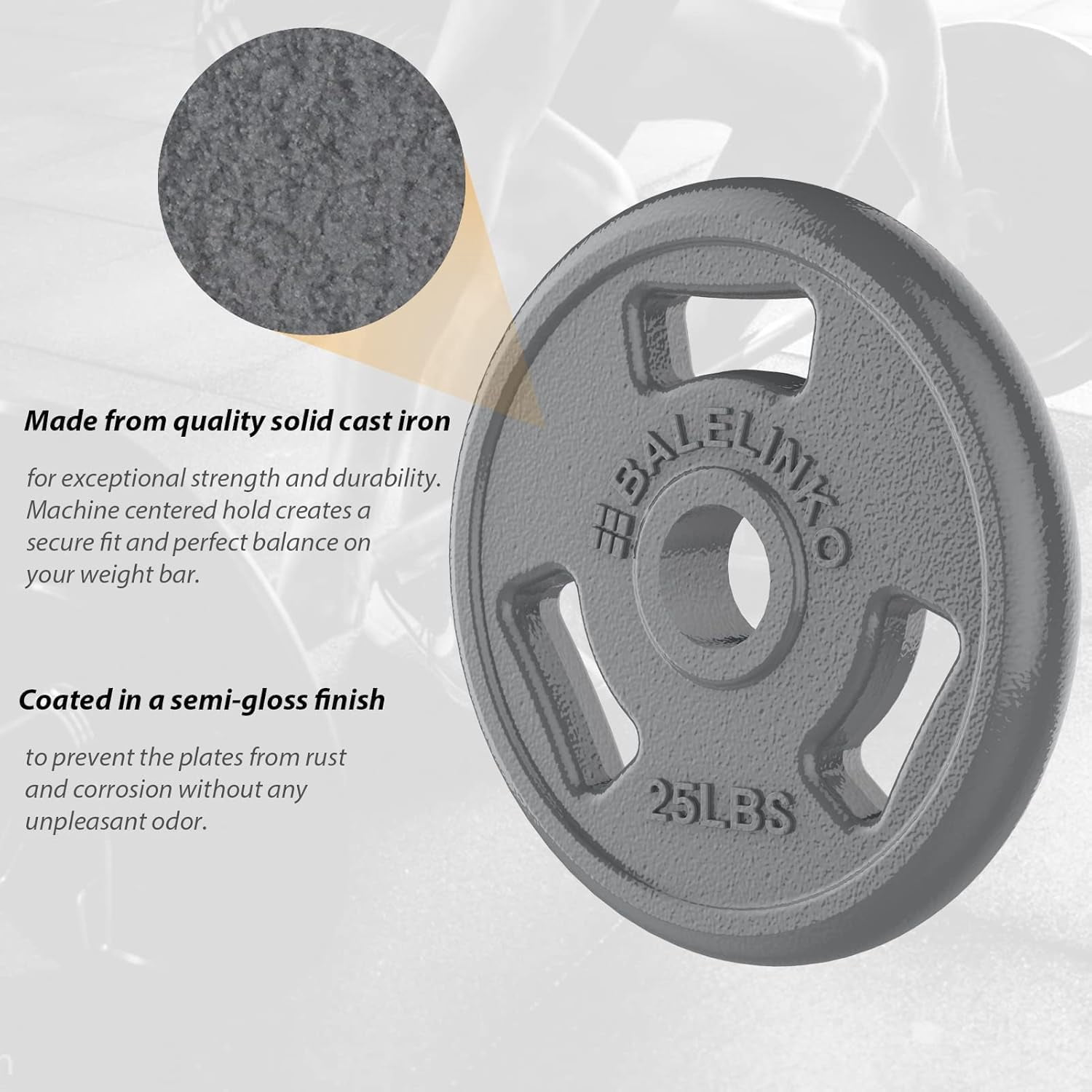2-Inch Olympic Grip Plate Weight Plate for Strength Training, Weightlifting and Crossfit