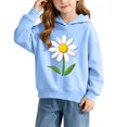 thumbnail image 4 of Cute Hoodies for Teen Girls Daisy Flower Print Pullover Sweatshirts Cool Casual Fall Winter Play Top Size 1-10, 4 of 7