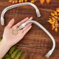 thumbnail image 3 of 2pcs Aluminum Purse Making Kiss Clasp Locks Frame U-Shaped Handles Frame Replacements for DIY Sewing Craft Handles Accessories 7.68x3.54x0.79inch diy Platinum, 3 of 9
