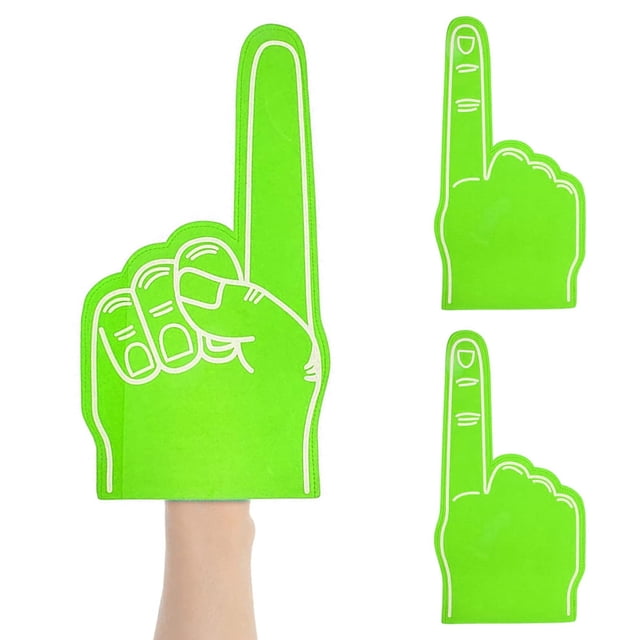 Foam Finger EsiiFuu Giant, 45 x 23 cm, número 1, para deportes, color verde