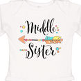 thumbnail image 4 of Inktastic Middle Sister- dots and arrow Girls Long Sleeve Baby Bodysuit, 4 of 5