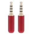 thumbnail image 1 of clavija universal para auriculares 2 Piezas 3,5 Mm 1/8 " 4 Polos Conector de Soldadura a / V Rojo Magideal clavija universal para auriculares, 1 of 6