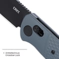 thumbnail image 3 of CRKT Counterpart Everyday Carry Folding Knife with Crossbar Lock: Black 12C27 Steel Plain Edge Blade, Gray Glass-Reinforced Nylon Handle, K430GKP, 3 of 5