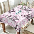 thumbnail image 4 of GZHJMY Eiffel Tower Tablecloth, Rectangle Waterproof Washable Polyester Table Cover for Picnic Dinner Holiday Party Decor, 54 x 54 Inch, 4 of 7