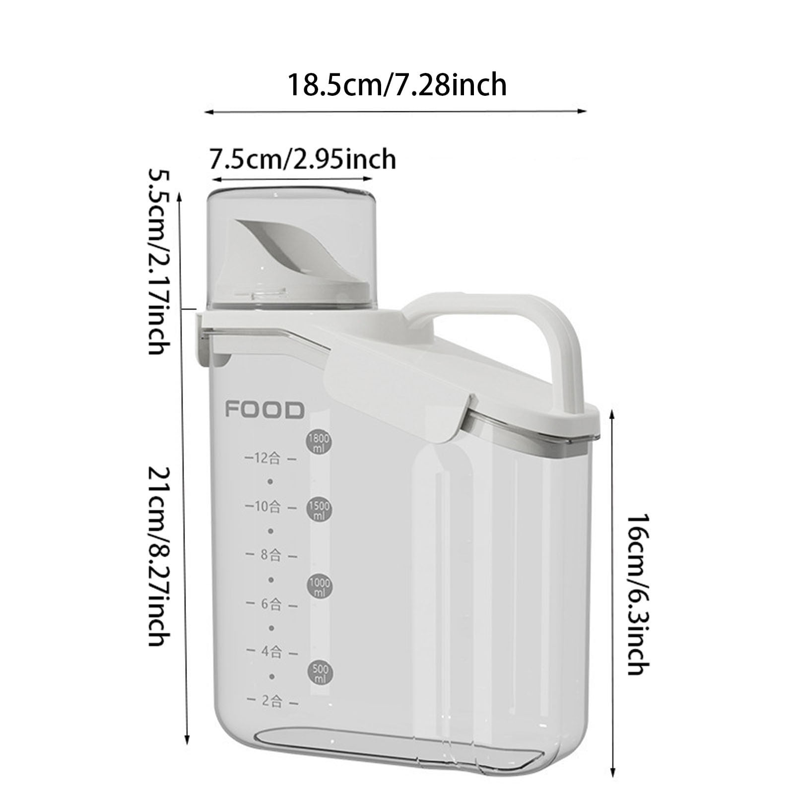 Airtight Food Storage Containers with Pouring Spout - Large Capacity for Flour, Sugar, Cereal & More