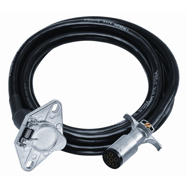 Tow Ready 118666 6Way Car End to 6Way Trailer End Extension Cable