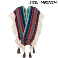thumbnail image 2 of Poncho tipo capa de punto para mujer, cárdigan de punto tipo kimono con flecos para otoño e invierno, manta navideña, bufanda, regalos, 2 of 5
