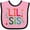 Pink and Black, variant on Inktastic Lil Sis Girls Sister Announcement Girls Baby Bib
