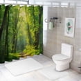 thumbnail image 7 of Shiartex Bright Light Pretty Shower Curtain Bathroom Decor 100% Polyester Fiber Shower Curtain Set with Hooks 36x72, 7 of 7