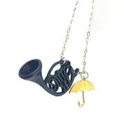 Blue French Horn And Yellow Umbrella Necklace How I Met Your Mother Ted Mosby TV