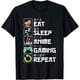 thumbnail image 1 of Eat Sleep Anime Gaming Repeat Kawaii Otaku Anime Manga Camiseta, 1 of 2