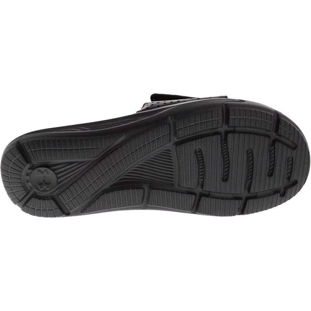 Under Armour Men's UA Ignite VI Slides Athletic Sandals Flip Flop Foam 3022711, Black/Black, 13