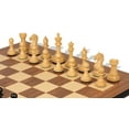 thumbnail image 3 of Fierce Knight Staunton Chess Set Ebonized & Boxwood Pieces with Walnut & Maple Molded Edge Board - 3" King, 3 of 7
