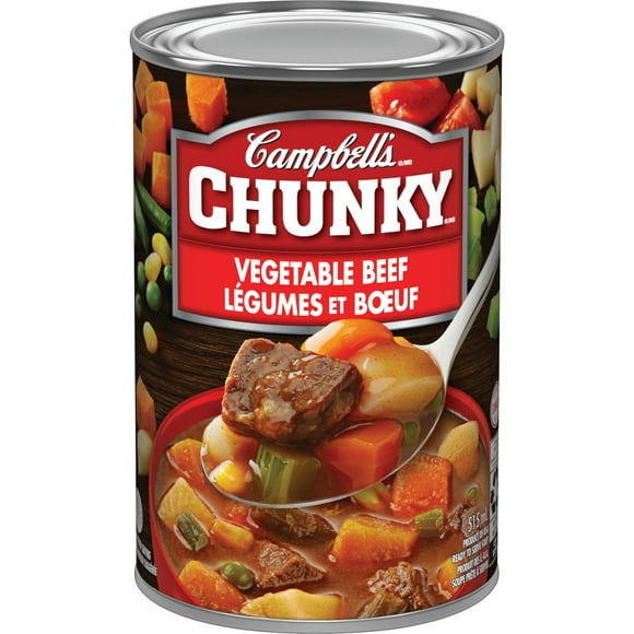 Soupe aux légumes et bœuf prête à déguster ChunkyMD de Campbell’sMD Prête à déguster 515 mL