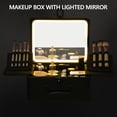 thumbnail image 2 of Estuche de maquillaje GALHUBIS con espejo iluminado impermeable negro, 2 of 8