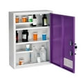 thumbnail image 2 of AdirMed Steel Medicine Cabinet, Dual Lock, Wall Mounted, Purple, 2 of 7